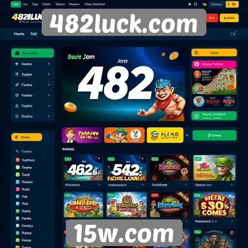 Análise da interface do usuário do site 482luck